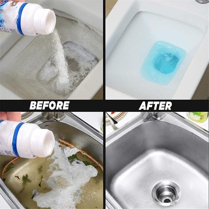 World Tornado Sink Drain Cleaner Wild Tornado Pipe Dredge Deodorant Powerful Sink and Drain Cleaner Pipe Cleaner Fast Foaming Drains Cleaner for Kitchen and Pipes Cleaning Tool (4pcs)