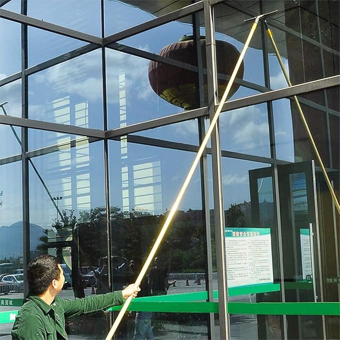 Telescopic Window Cleaner Bar ScraperAlloy Multifunctional Window Cleaning Telescopic Rod Photovoltaic Panel Cleaning Brush/7M