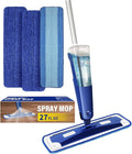 Mop for Multi-Purpose Floor Premium Spray Mop 18 inch Professional Hardwood Wet and Dry Cleaning Mops with 3 Resuable Pads and Refilled Bottle Blue