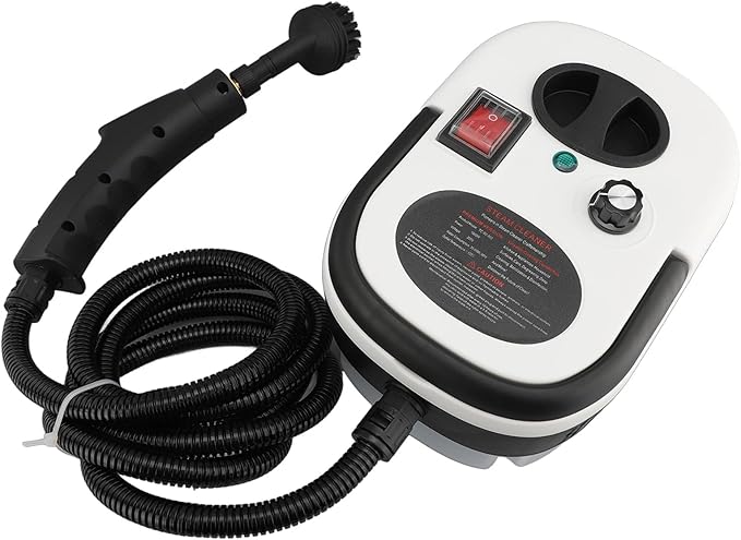 2500W 6 Gears Handheld Steam Cleaner 360 Degree Steamer High Pressure High Temp Steam Cleaner with 1.2L Water Steam Machine for Grease Dirt Dust (US Plug 110V)