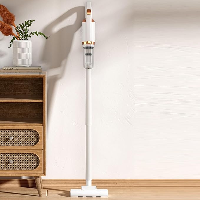 AUNMAS Cordless Handheld Vacuum Cleaner Powerful Suction Lightweight for Car Home Dusting Brush Quiet Operation Floor Brush Attached