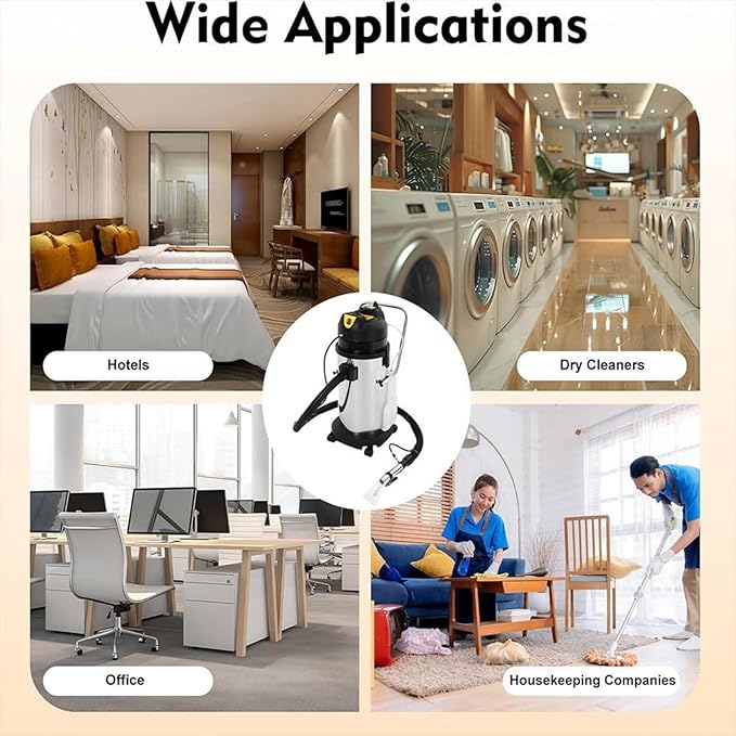 Carpet Upholstery Cleaner Carpet Cleaner Machine Deep Cleaner Commercial Carpet Cleaning Machine With Water Vacuuming Head&ampRound Brush 1049w 230mbar Suction Swith 22.97ft Cord And Wheels 30L