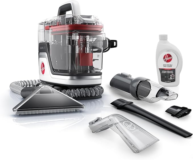 Hoover CleanSlate Plus Portable Carpet + Upholstery Spot Cleaner Machine Powerful Suction with Versatile Tools Pet Stain Remover Car and Auto Detailer &amp CleanSlate Car Interior Cleaning Tool Ki