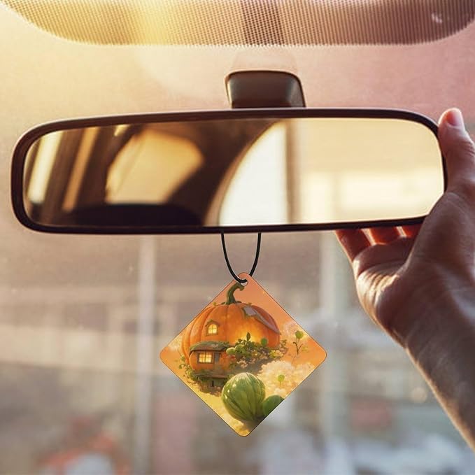 5PCS Car Air Freshener Hanging Personalized Double Sided Witch's Twilight Car Fresheners Long Lasting New Cars Scents Cute Automotive Freshies for Closets Drawers (tea)