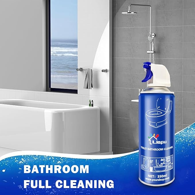 Powerful Toilet Bowl Cleaner – Rapid Stain Remover Eliminates Limescale &amp Odors Fresh Mint Scent Eco-Friendly Formula Safe for Pipes &amp Septic Tanks (4)