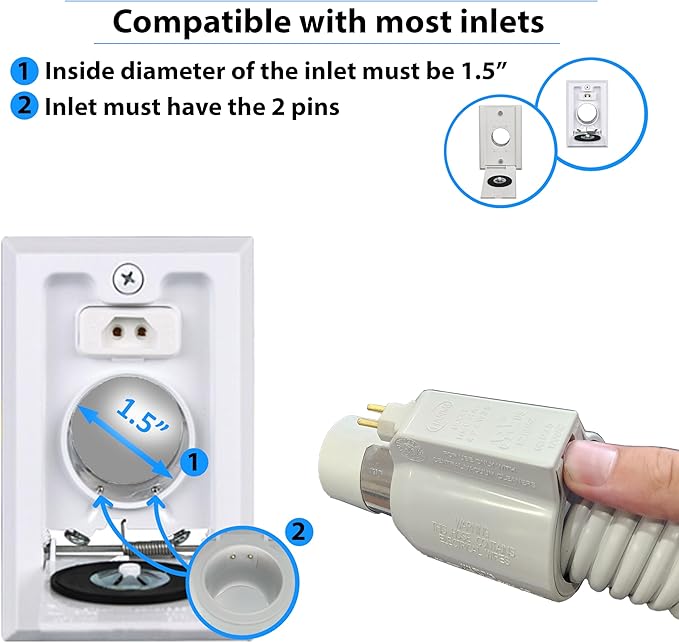 Premium 35 ft Universal Central Vacuum Hose Kit Wessel Werk Power Nozzle Pigtail Connection Universal Premium Prolux Central Vacuum Kit