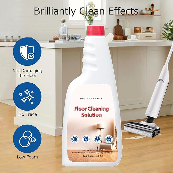 Cleaner Solution for Roborock Cleaning Solution Citrus Scented Deep Clean Residue &amp Streak Free for Hardwood Multi Surface Compatible with Roborock Saros 10/10R/Z70 Q7 Q8 Q10 S7 S8 Qrevo Series