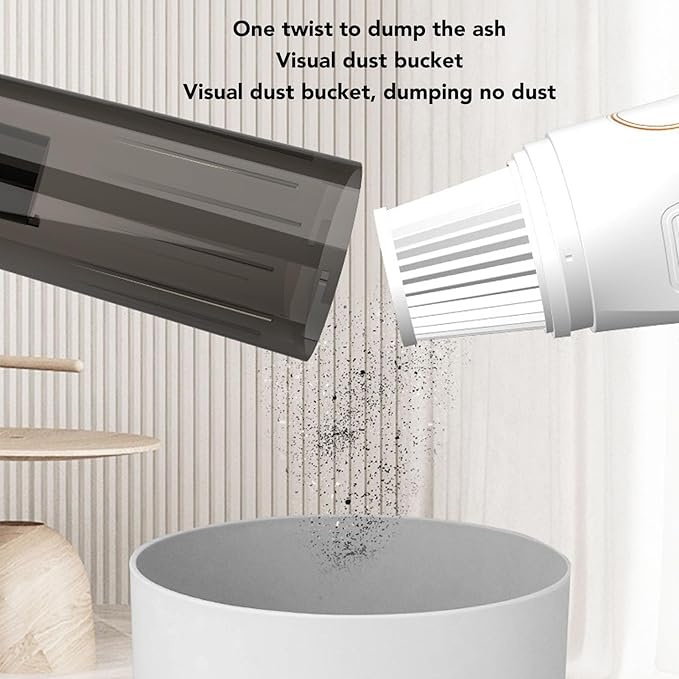 Cordless Vacuum Cleaner Strong Suction Powerful Removable Handheld Stick Vacuum with 2000mAh Battery for Hair Cat Litter Hard Floors