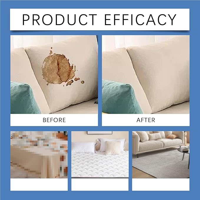 Dyale Household Multi-Purpose Fabric Cleaner Suitable for Upholstery Clothes Shoes &amp Fabrics Helps Reduce Grease &amp Ink Stains (2pcs)