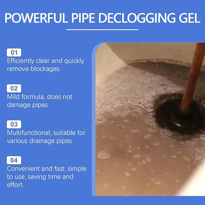 Quick-Fix Drain Cleaner - Powerful Formula for Kitchen Sink and Toilet Blockages(1PCS)
