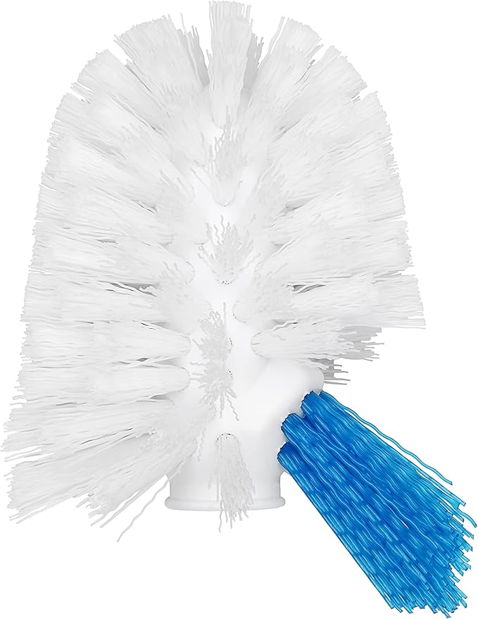 OXO Good Grips Toilet Brush with Rim-Cleaner Replacement Head White Plastic Handle 10-Inch