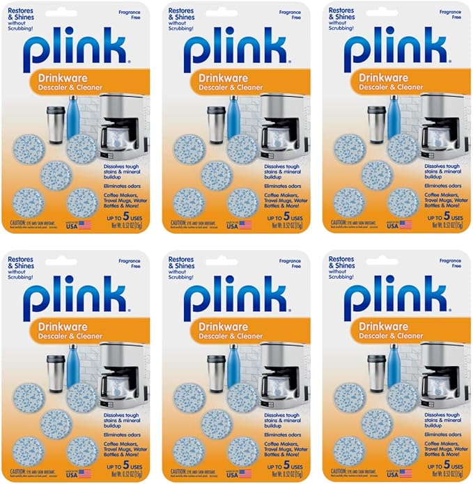 Plink PDW12T Drinkware Descaler and Cleaner 30 Tablets