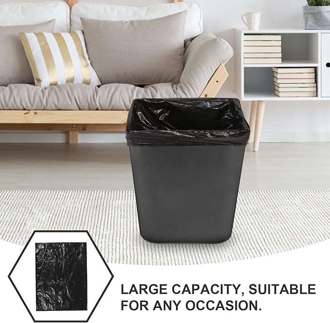 Black Trash Bags 80x100cm 2.5 Mil Thick 25pcs Kitchen Garbage Bags for Bathroom Bedroom Office Wastebasket Liners