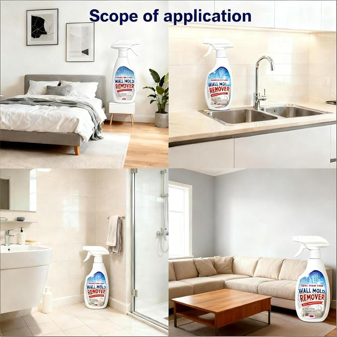Highly Effective Removal Spray Wall Cleaner for Painted Walls Multi-Surface Cleaning Solution Dust and Stain Remover for Wood Tile Fabric Bathrooms Kitchens (2Pcs)