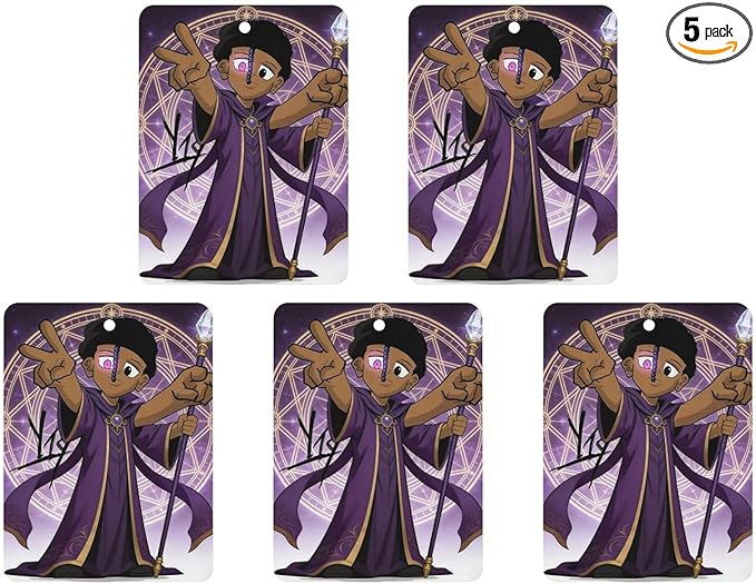 5PCS Car Air Freshener Hanging Personalized Double Sided Wizard Car Fresheners Long Lasting New Cars Scents Cute Automotive Freshies for Closets Drawers (tea)