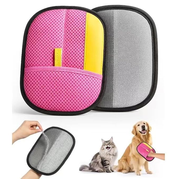 Pet hair removal gloves cat cleaner adhesive