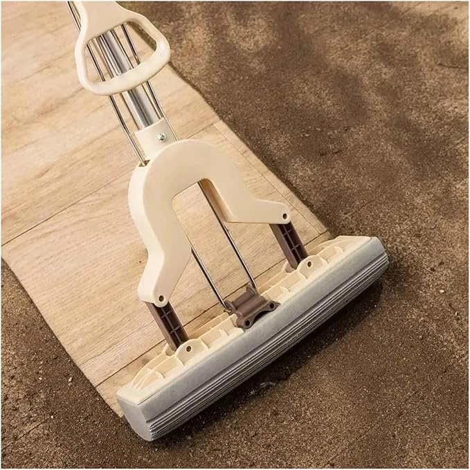 Squeeze Self-draining Collodion Mop Wood Floor Tiles Spin Household Cleaning Tools to Clean Walls and Ceilings(3PCS Sponge Head)
