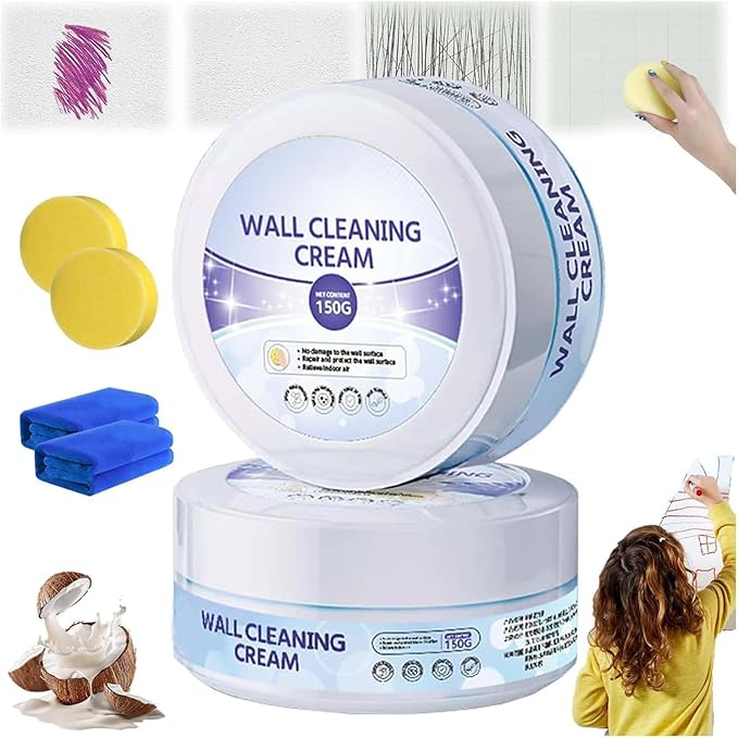 2pcs Multi-Purpose Wall Cleaning &amp Conditioning Cream All Purpose Cleaning Paste Kit Wall Cleaning Cream Pen Ink Stain Remover from Wall for Walls Ceiling