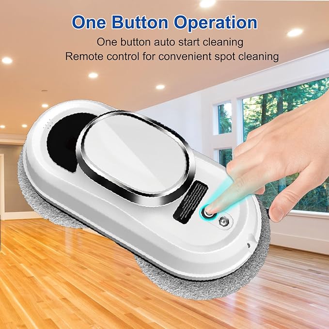 Window Cleaner Robot 5600Pa Strong Suction Window Automatic Cleaning Robot Smart Path Planning Powerful Dual Spinning Mop Remote Control Dual Safety Protection for Effortless Cleaning