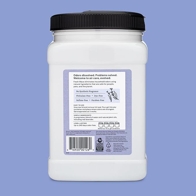 Fresh Wave Lavender Odor Removing Gels Bundle: (2) 15oz. Gels (1) 63oz. Gel Refill