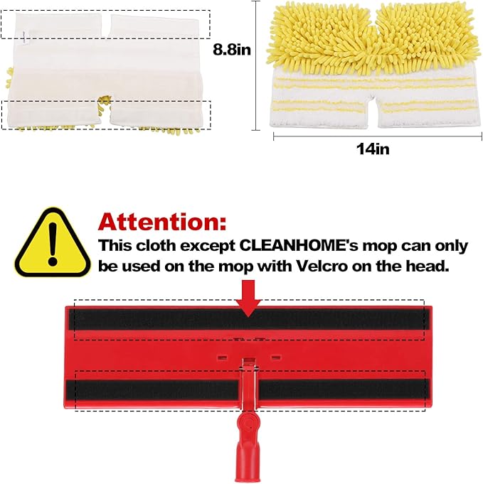 AKOMA Dual Sided Dust Mop Flip Head Dry and Wet Mops for Floor Cleaning with 2 Washable Microfiber Pads Mopping for Home Office Bathroom Hardwood Tile FloorYellow Cleaner Tools