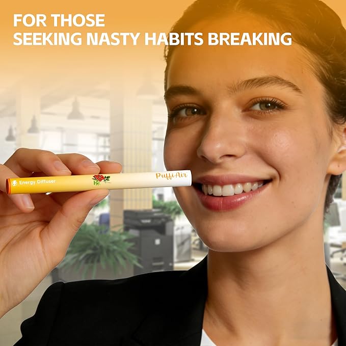 Herbal Diffuser Pen Energy Diffuser with Guarana Green Tea Extract VB12 Peppermint &amp Menthol for Energy Boost All Natural Swap - 600 Uses 2 Diffusers 1 Pack