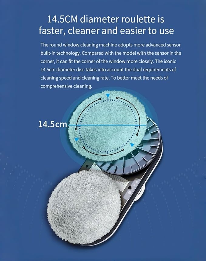 Automatic Smart Window Cleaning Robot Dual Spinning Mop Cleaning Remote Control Al Smart Path Navigation 3000pa Suction Perfect for Windows Glass Doors &amp Tiles