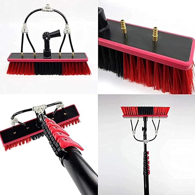 3.6-10.8m Telescopic Window Cleaner Window Cleaning Pole Water fed Telescopic Brush Window Cleaner kit extendable Solar Panel Washing Equipment Cleaning Conservatory roofBrushhead35cm-7