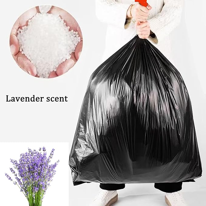 Thick Heavy Duty Plastic 20-30 Gallon Drawstring Trash BagsFit 212328 Gal trash can for tall kitchen Home Office outdoor courtyard 31x35 Inches (21 Gallon Drawstring Trash Bags)