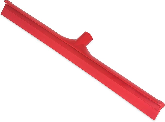 SPARTA 3656805 Plastic Floor Squeegee Shower Squeegee Heavy Duty Squeegee With Rubber Blade For Windows Glass Shower Doors Floors Windshields 24 Inches Red (Pack of 6)