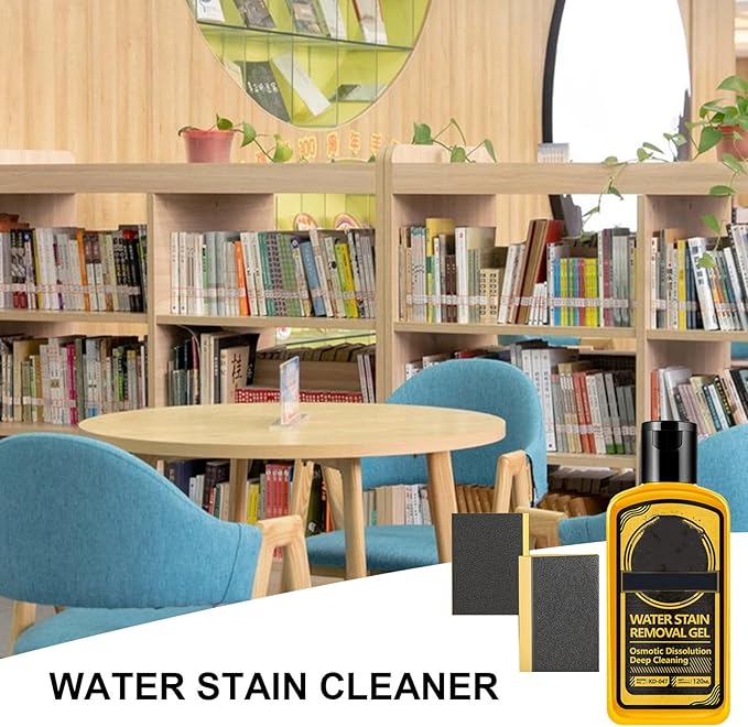 Water Spot Remover120ml Gel Cleaner - with Sponge Hard Water Stain Remover for Car - for Automotive Car Truck Motorcycle RV Window Windshield Shower Door Home Bathroom Kitchen