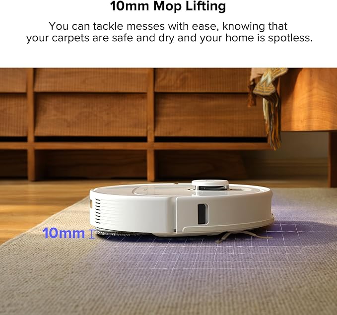 roborock Qrevo Pro Robot Vacuum and Mop with FlexiArm Design Edge Mopping Dynamic Hot Water Mop Washing and Auto Mop Drying Intelligent Dirt Detection 7000 Pa Suction Ideal for Carpets