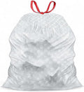Mighty Flex 13 Gallon Trash Bags Drawstring 600ct Heavy-Duty Large Garbage Bags Ultra-Flexible Leak and Odor-Resistant Plastic Garbage Bags for Home and Commercial Use Unscented (White)