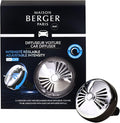 MAISON BERGER - Adjustable Refillable Car Air Freshener Vent Clip Diffuser Set - 1.75 Diameter x 1.25 Depth - Made in France (On/Off Flash - Gun Metal)