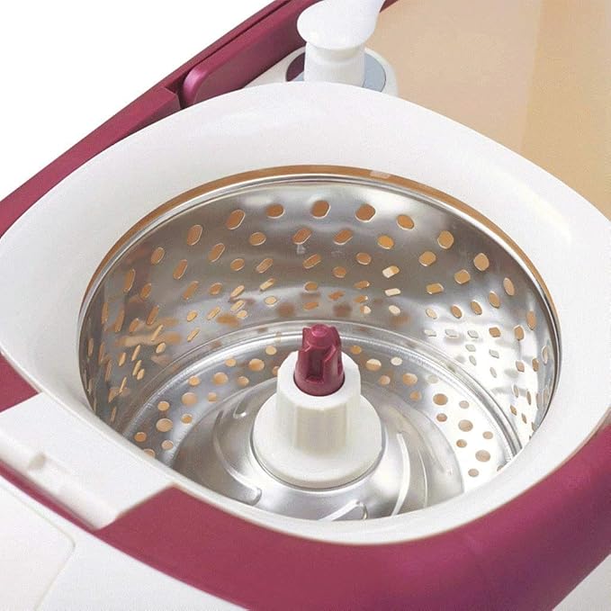 Mop-with Microfiber Mop Heads Stainless Steel Bucket with Detergent Dispenser for Floor