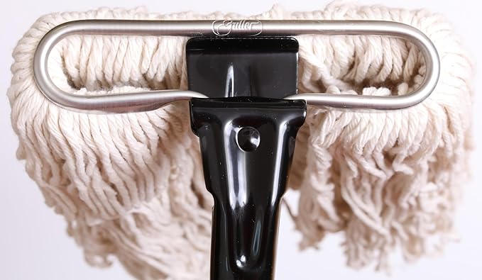 Fuller Brush Wet Mop – Stainless Steel Handle with Hang-Up Hole Heavy Duty Durable Washable Janitorial Floor Mop