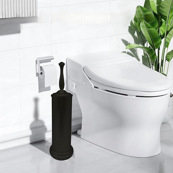 Matte BlackToilet Bowl Brush with Holder Durable Bathroom Cleaning Tool Modern Design for Easy Toilet Maintenance Bathroom Cleaner Brush for Efficient Cleaning and Hygiene