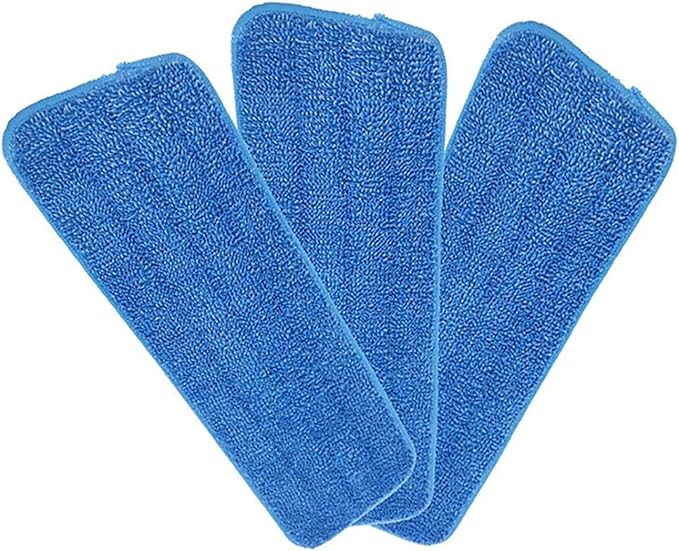 3pcs Replacement Mop Cloth Cover 14 * 42cm Wet/Dry Flat Mop Cleaning Pad Microfiber Mop Cloth for Spray Mop