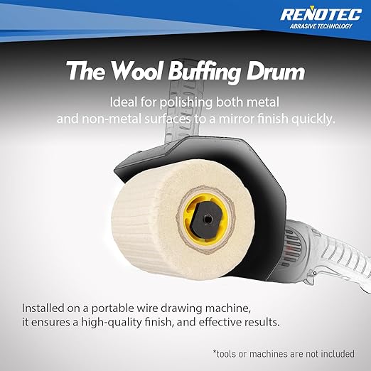 4x4 Wool Felt Wheel 4 Pack Fine Grit for Polishing and Mirror Polishing of Metal