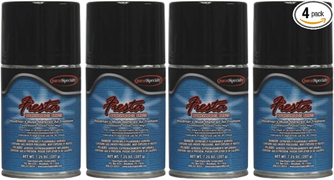Quest 3662 FIESTA BACKWOODS BRUTE Metered Air Freshener (4 Pack) Works in all metered dispensers