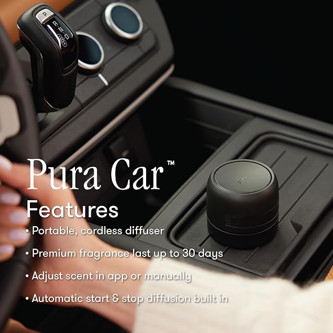 Capri Blue Volcano Pura Car Pro Diffuser Set - Includes Pura Car Pro Diffuser and Capri Blue Volcano Air Freshener Refills - Scented with Notes of Tropical Fruits &amp Sugared Citrus
