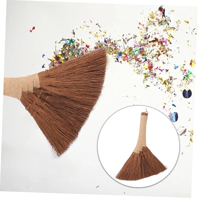 STOBAZA 2pcs Compact Cleaning Broom Tool for Household Use Lightweight Soft Bristle Dust Brush for Corners and Small Spaces for Home Cleaning