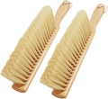 Soft Bristle Hand Brush Wooden Handle for Woodworking Shop Bench Sawdust Removal Non-Scratch 14 Inch Long (2pcs Yellow)