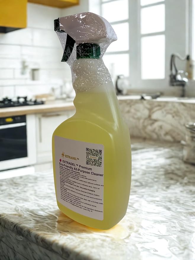 EXTRADEL™ Premium 32 oz Eco-Friendly All-Purpose Cleaner Plant-Based Essential Oil Scent Biodegradable Multi-Surface Spray