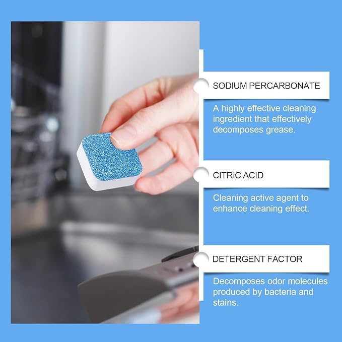 Instant Drain Cleaner Tablets - Unclog Kitchen &amp Bathroom Drains Remove Grease Eliminate Odors Fast Acting Formula(3PCS)