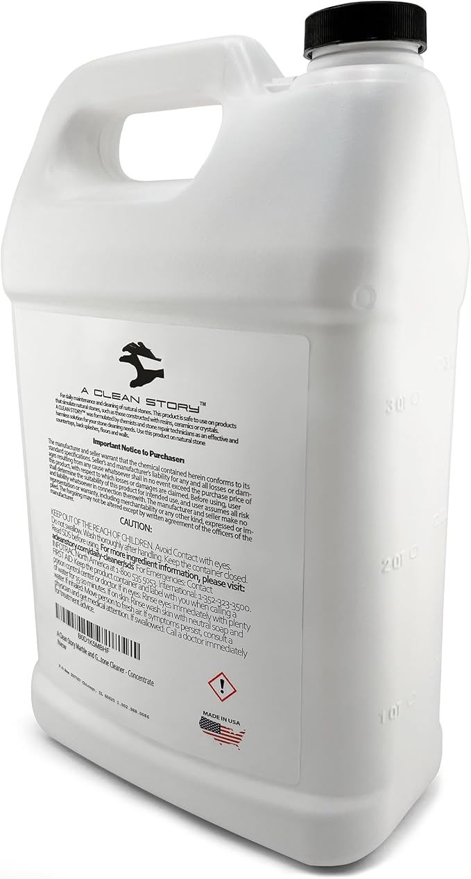 Marble and Granite Daily Stone Cleaner (Neutral Cleaner - Ph7) 32oz. Large Spray Bottle Ready-to-Use + 1-Gallon Concentrate Formula for refills - makes up to 32 gallons