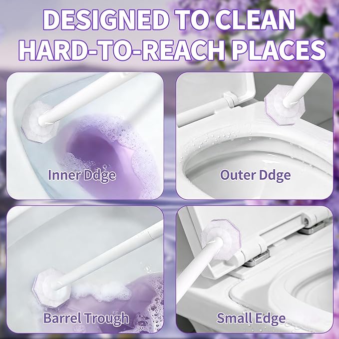 80 Count Toilet Wand Refills for Clorox Disposable Toilet Brush for Clorox ToiletWand Cleaning System Upgrade Toilet Bowl Cleaner Refill Pads for Closestool CleaningNo Falling ApartLight Scent