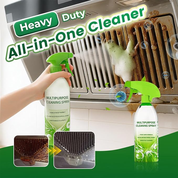 Household Powerful Multipurpose Cleaning Spray All-Purpose Household Cleaners Plant-Based Power Cleaner Liquid Spray for Kitchen Bathroom (1PCS)
