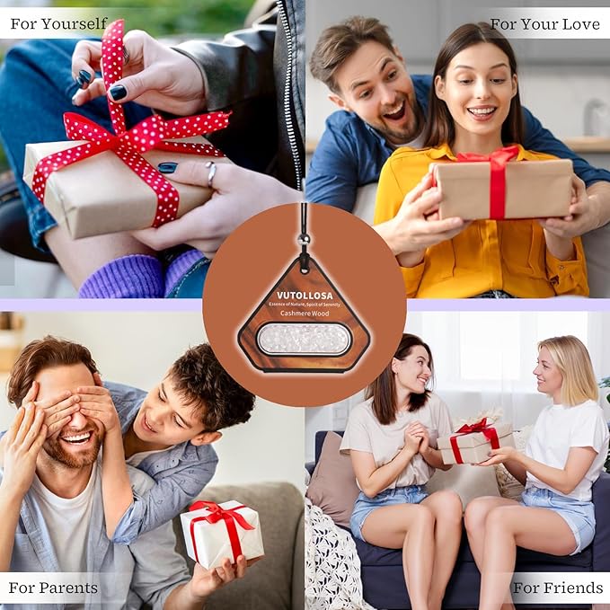 3 Pack Car Air Freshener &amp Car Deodorizer Cashmere Wood Scented - Long Lasting Hanging Car Air Fresheners for Women &amp Men Car Accessories by VUTOLLOSA