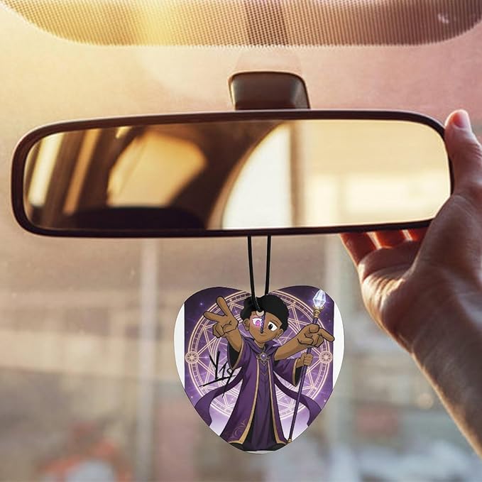 5PCS Car Air Freshener Hanging Personalized Double Sided Wizard Car Fresheners Long Lasting New Cars Scents Cute Automotive Freshies for Closets Drawers (tea)